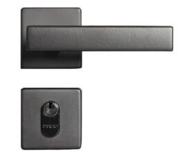 Fechadura Concept Roseta Quadrada Preta PADO