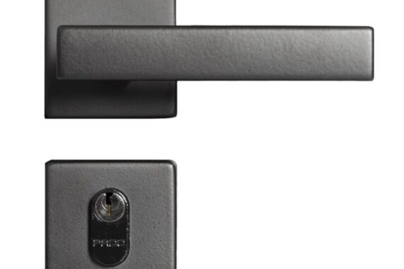 Fechadura Concept Roseta Quadrada Preta PADO