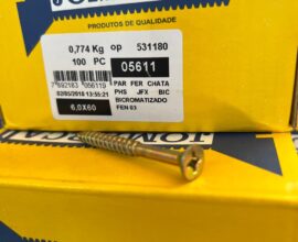 Parafuso phillips cabeça chata 6.0×60 Jomarca