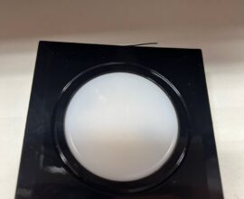 Luminária Embutir Maxi Fixa Quadrada Preta Fria