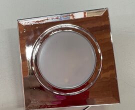 Luminária Embutir Maxi Fixa Quadrada Cromada Fria