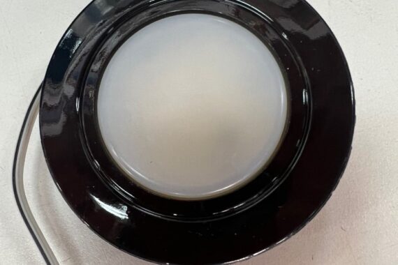 Luminária Embutir Maxi Fixa Circular Preta Fria