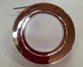 Luminária Embutir Maxi Fixa Circular Cromada Fria