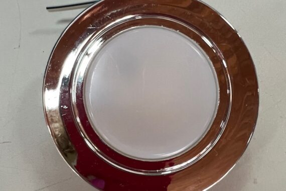 Luminária Embutir Maxi Fixa Circular Cromada Fria