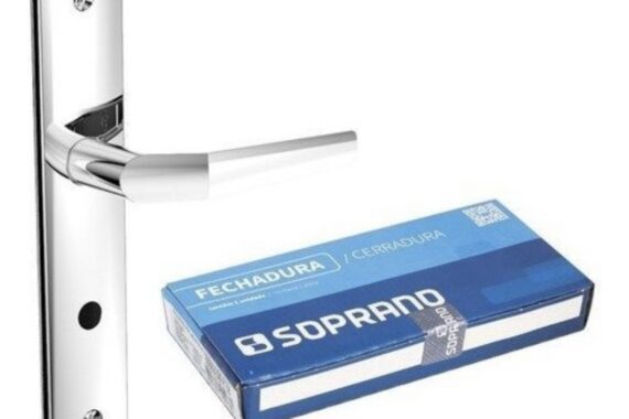 Fechadura Popline Banheiro Cromada Soprano