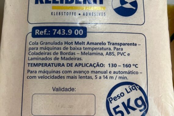 Cola Granulada Hot Melt Amarelo Transparente 743.900 5kg Baixa Temp Kleiberit