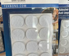 Feltro adesivo redondo branco 20mm Tekbond