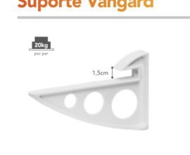 Suporte para prateleira Vangard par branco