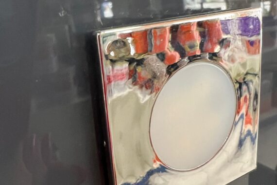 Luminária Point Quadrada Cromada Fria