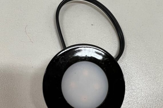 Luminária Point Circular Preta Fria