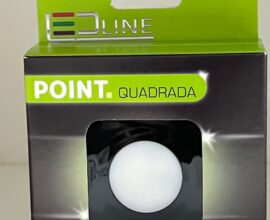 Luminária Point Quadrada Preta Fria