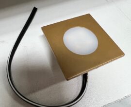 Luminária Point Quadrada Latão Quente