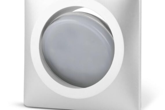 Luminária Embutir Maxi Articulada Quadrada Branca Fria