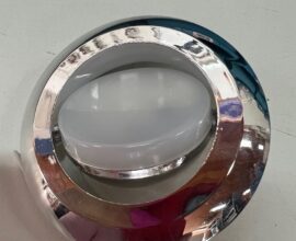 Luminária Embutir Maxi Articulada Circular Cromada Fria