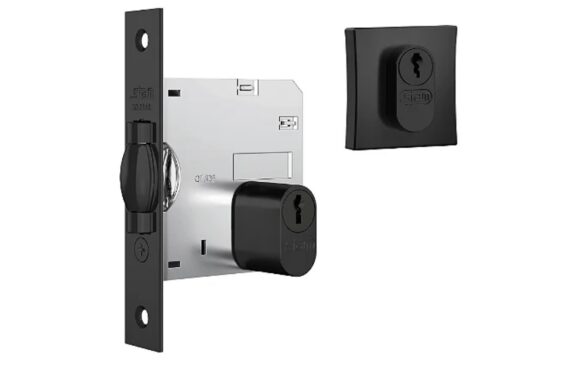 FECHADURA ROLETE LILLE 1005 QUADRADA TETRA PRETA Stam