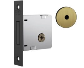 Fechadura de Segurança Trava Tetra Auxiliar 1004 Roseta Redonda Antique 40mm Stam