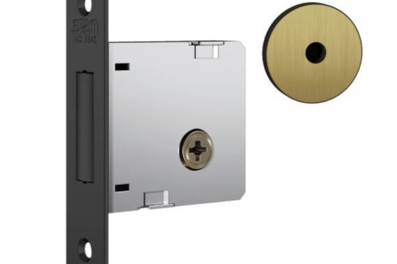 Fechadura de Segurança Trava Tetra Auxiliar 1004 Roseta Redonda Antique 40mm Stam