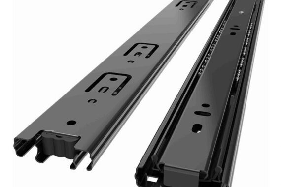 Corrediça telescópica 550mm preta Hafele