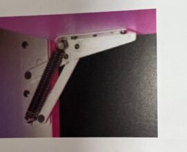 Articulador para portas sem dobradiças com mola 200N aço branco Hafele