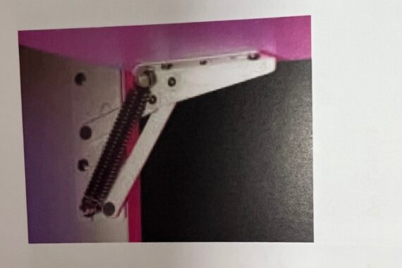 Articulador para portas sem dobradiças com mola 200N aço branco Hafele