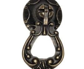 Puxador colonial pequeno com rosca 3D