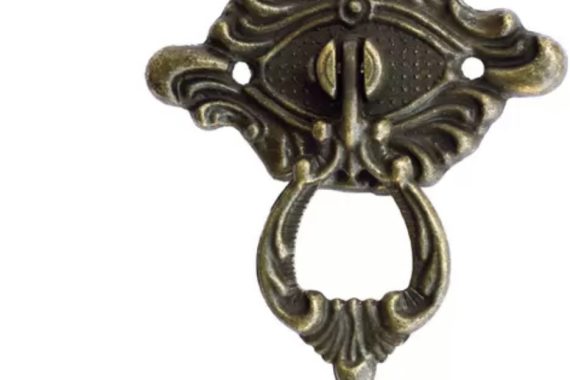 Puxador 228 118 pequeno Ouro Velho 3D