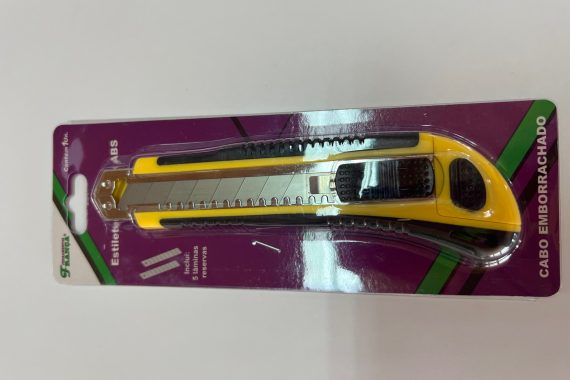 Estilete 18mm c/5 lâminas Emborrachado – França