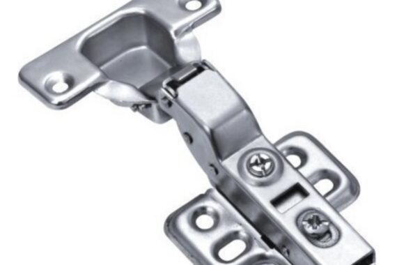 Dobradiça 35mm curva com pistão e click Hardt