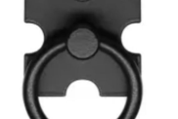 Puxador Argola Santa Fé Preto 3D