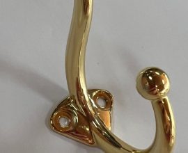 Cabide duplo vertical Dourado 3D