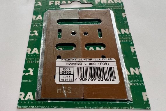 Faca plaina manual 82X28X3 0462 aço França