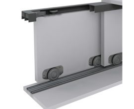 Sistema de Porta de Correr RO 64 Embutido com Guia 4002 50Kg 957 Rometal