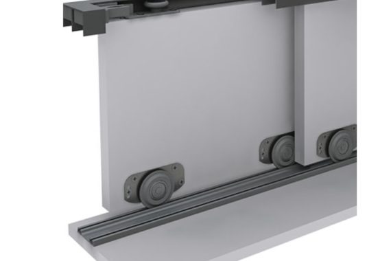 Sistema de Porta de Correr RO 64 Embutido com Guia 4002 50Kg 957 Rometal