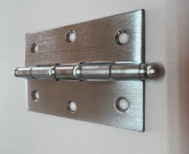 Dobradiça latão 3 1/2 x 2 5/16 leve com anel Escovado acetinado União Mundial