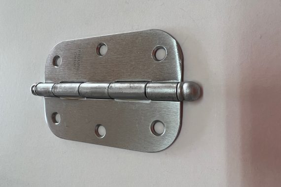 Dobradiça Aço canto redondo  3″ 1/2″ X 2″ 5/16″ Escovado Acetinado União Mundial