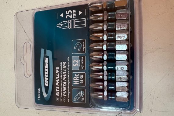 Ponteira Bits Phillips PH2 25mm imantada GROSS