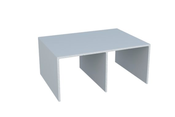 Trilho duplo superior RM-030 Aluminio Rometal
