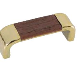 Puxador 30 dourado mogno Gecele