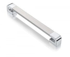 Puxador Abak 192mm Acetinado com cromado Archi