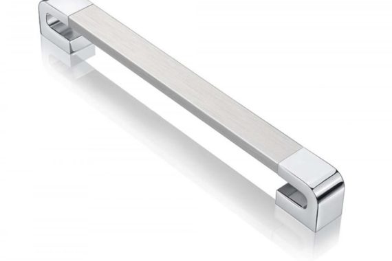 Puxador Abak 352mm Acetinado com cromado Archi