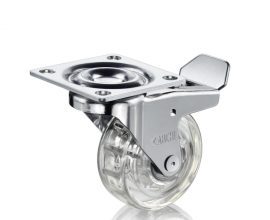 Rodízio gel 50mm com rolamento com freio Archi