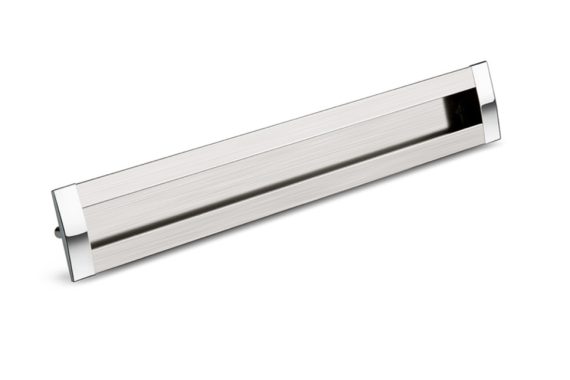 Puxador Fiore 256mm Inox escovado com Cromado Archi