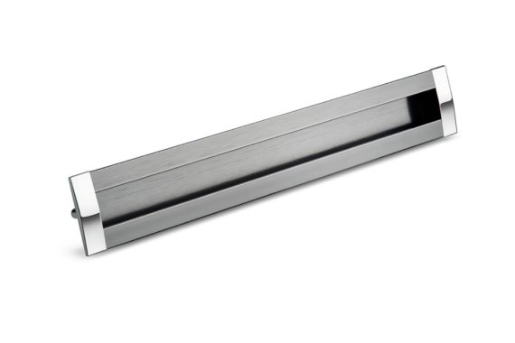 Puxador Fiore 256mm Titanium escovado com Cromado Archi