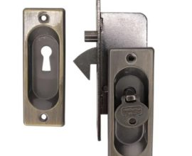 Fechadura Para Janela De Correr Com Chave Dobrável Antique 57009 União Mundial