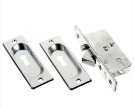 Fechadura Para Janela De Correr Com Chave Dobrável Cromada 57004 União Mundial