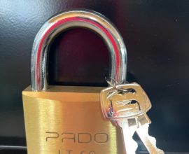 Cadeado 60mm latão Pado