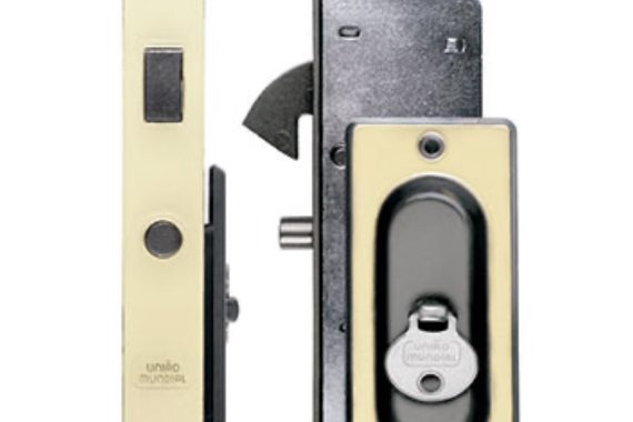 Fechadura Para Porta De Correr Com Chave Dobrável LO 57508 União Mundial