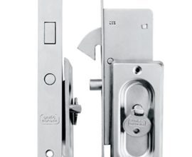 Fechadura Para Porta De Correr Com Chave Dobrável Cromada 57504 União Mundial