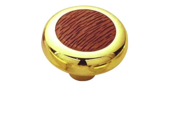 Puxador 80 dourado mogno Gecele