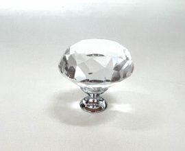 Puxador Glamour 40mm cristal cromado Hastvel